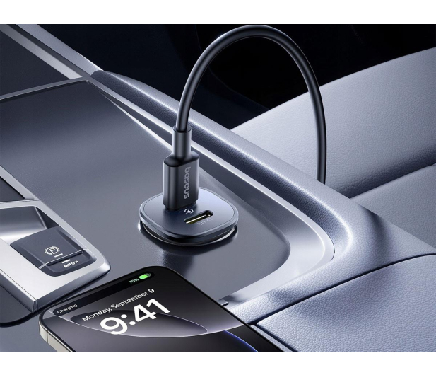 Baseus Ładowarka samochodowa GoTrip 2 x USB-C 30W - czarna - 1502171 - zdjęcie 4